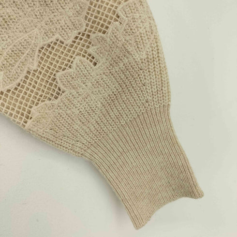 ナノユニバース NANO universe スリーブ刺繍ニット レディース FREE